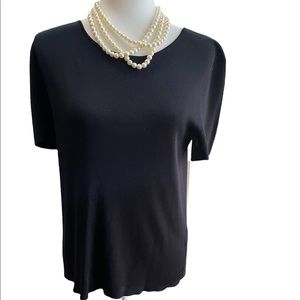 Ellen Tracy Silk Short Sleeve Blouse